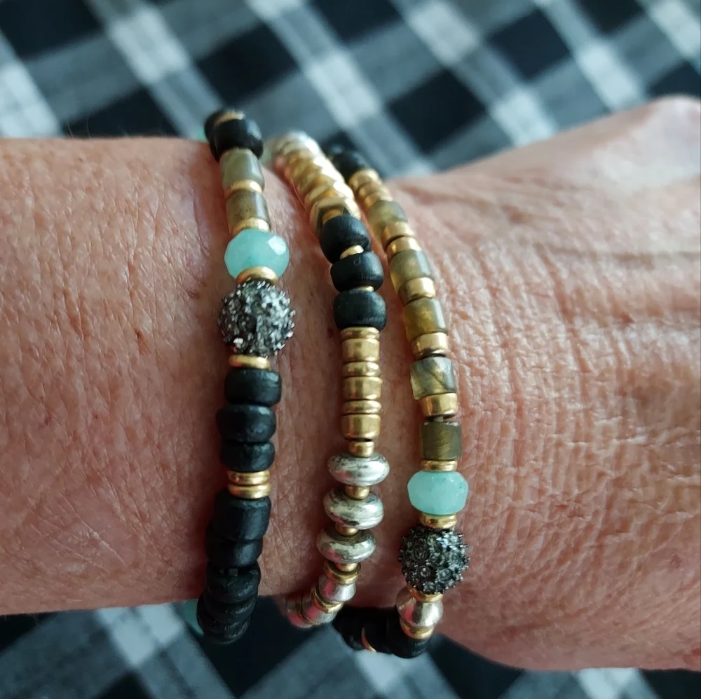 Bracelets Beaded Stretch Bracelet - Set of 3